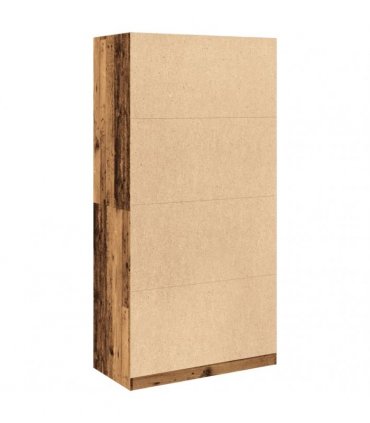 vidaXL Wardrobe Old Wood 100x50x200 cm Engineered Wood