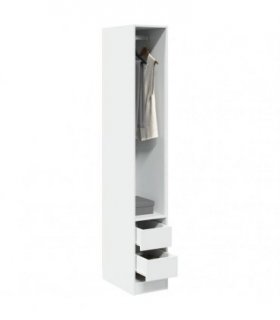 vidaXL Wardrobe White 30x50x200 cm Engineered Wood