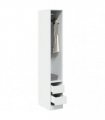 vidaXL Wardrobe White 30x50x200 cm Engineered Wood