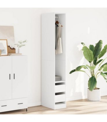 vidaXL Wardrobe White 30x50x200 cm Engineered Wood