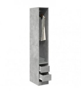 vidaXL Wardrobe Concrete Grey 30x50x200 cm Engineered Wood
