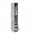 vidaXL Wardrobe Concrete Grey 30x50x200 cm Engineered Wood