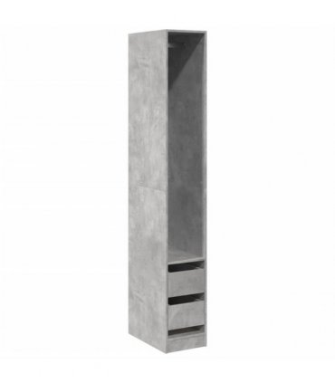vidaXL Wardrobe Concrete Grey 30x50x200 cm Engineered Wood