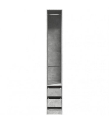 vidaXL Wardrobe Concrete Grey 30x50x200 cm Engineered Wood