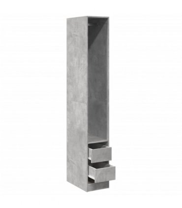vidaXL Wardrobe Concrete Grey 30x50x200 cm Engineered Wood