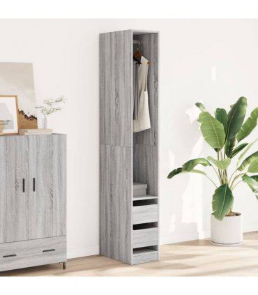 vidaXL Wardrobe Grey Sonoma 30x50x200 cm Engineered Wood