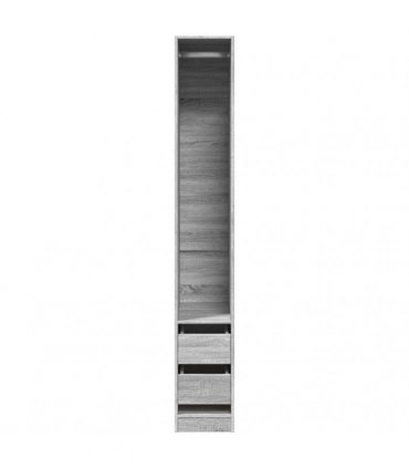 vidaXL Wardrobe Grey Sonoma 30x50x200 cm Engineered Wood