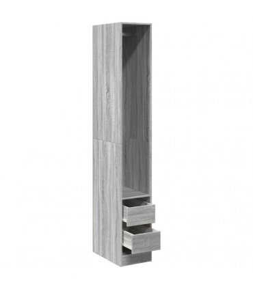 vidaXL Wardrobe Grey Sonoma 30x50x200 cm Engineered Wood