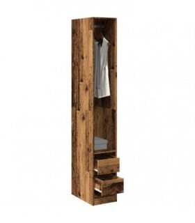 vidaXL Wardrobe Old Wood 30x50x200 cm Engineered Wood