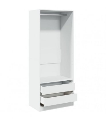 vidaXL Wardrobe White 80x50x200 cm Engineered Wood