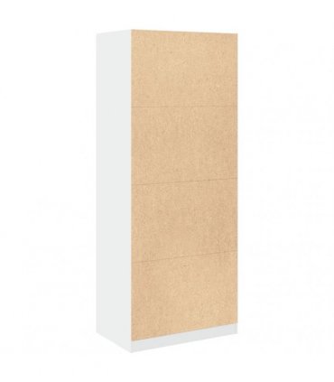 vidaXL Wardrobe White 80x50x200 cm Engineered Wood