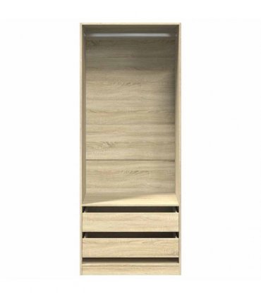 vidaXL Wardrobe Sonoma Oak 80x50x200 cm Engineered Wood