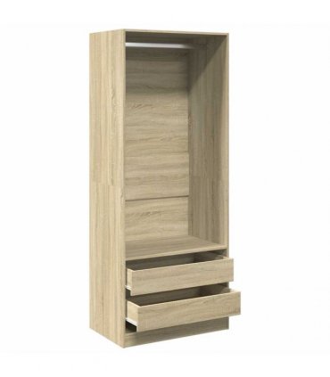 vidaXL Wardrobe Sonoma Oak 80x50x200 cm Engineered Wood