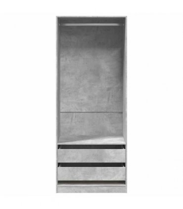 vidaXL Wardrobe Concrete Grey 80x50x200 cm Engineered Wood
