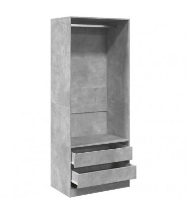 vidaXL Wardrobe Concrete Grey 80x50x200 cm Engineered Wood