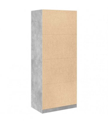 vidaXL Wardrobe Concrete Grey 80x50x200 cm Engineered Wood
