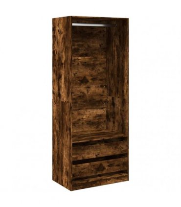 vidaXL Wardrobe Smoked Oak 80x50x200 cm Engineered Wood