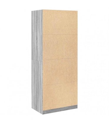 vidaXL Wardrobe Grey Sonoma 80x50x200 cm Engineered Wood