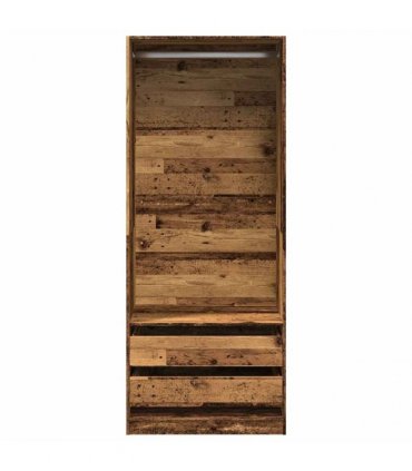 vidaXL Wardrobe Old Wood 80x50x200 cm Engineered Wood