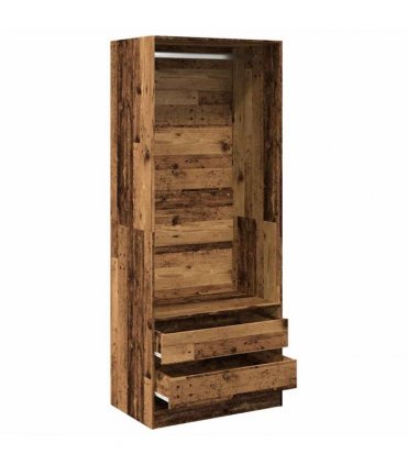 vidaXL Wardrobe Old Wood 80x50x200 cm Engineered Wood
