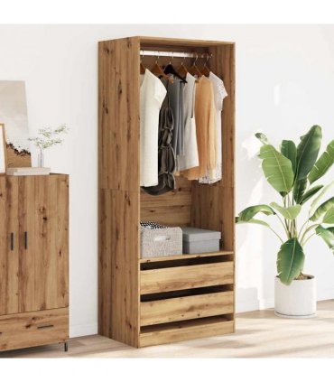 vidaXL Wardrobe Artisian Oak 80x50x200 cm Engineered Wood