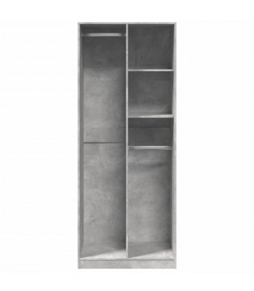 vidaXL Wardrobe Concrete Grey 80x50x200 cm Engineered Wood