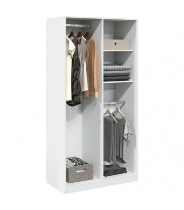 vidaXL Wardrobe White 100x50x200 cm Engineered Wood