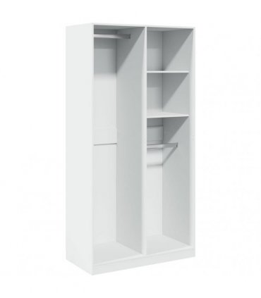 vidaXL Wardrobe White 100x50x200 cm Engineered Wood