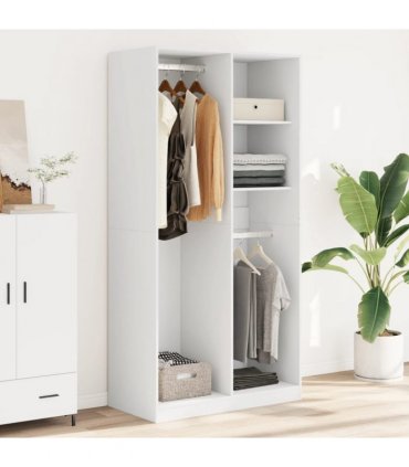 vidaXL Wardrobe White 100x50x200 cm Engineered Wood