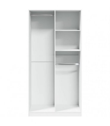 vidaXL Wardrobe White 100x50x200 cm Engineered Wood