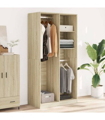 vidaXL Wardrobe Sonoma Oak 100x50x200 cm Engineered Wood