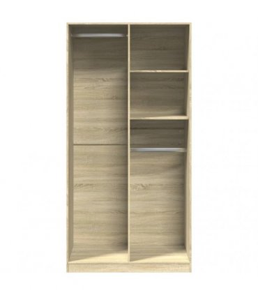 vidaXL Wardrobe Sonoma Oak 100x50x200 cm Engineered Wood