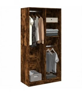 vidaXL Wardrobe Smoked Oak 100x50x200 cm Engineered Wood