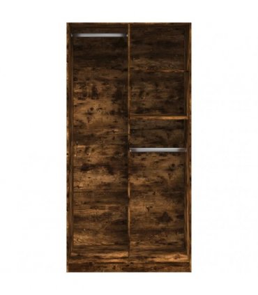 vidaXL Wardrobe Smoked Oak 100x50x200 cm Engineered Wood