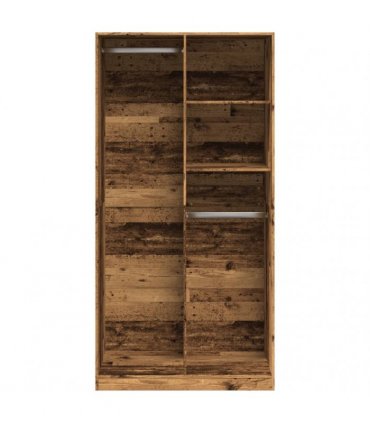 vidaXL Wardrobe Old Wood 100x50x200 cm Engineered Wood
