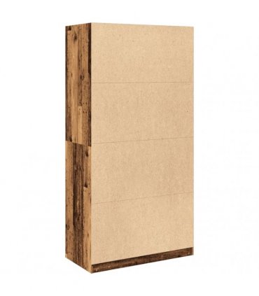 vidaXL Wardrobe Old Wood 100x50x200 cm Engineered Wood