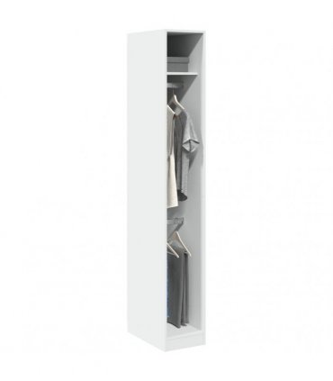 vidaXL Wardrobe White 30x50x200 cm Engineered Wood