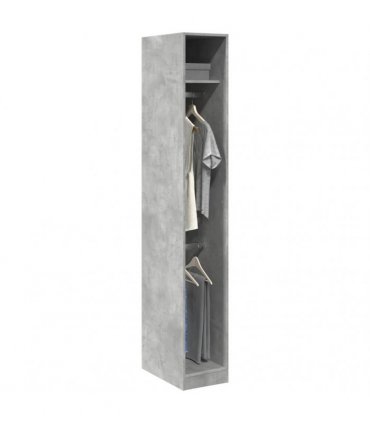 vidaXL Wardrobe Concrete Grey 30x50x200 cm Engineered Wood