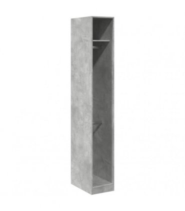 vidaXL Wardrobe Concrete Grey 30x50x200 cm Engineered Wood
