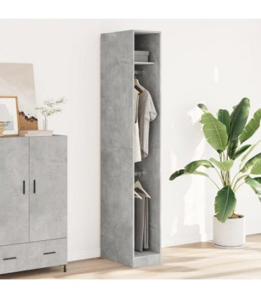 vidaXL Wardrobe Concrete Grey 30x50x200 cm Engineered Wood