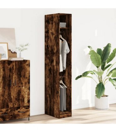 vidaXL Wardrobe Smoked Oak 30x50x200 cm Engineered Wood