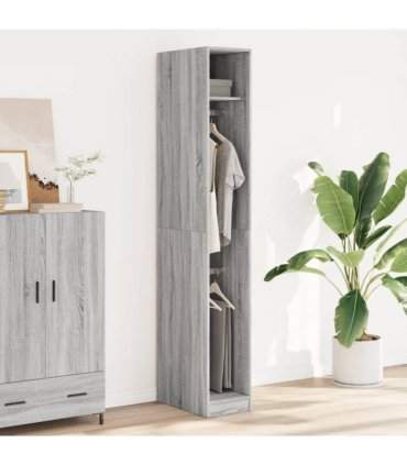 vidaXL Wardrobe Grey Sonoma 30x50x200 cm Engineered Wood