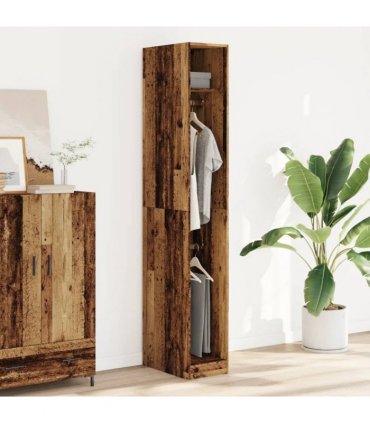 vidaXL Wardrobe Old Wood 30x50x200 cm Engineered Wood