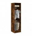 vidaXL Wardrobe Smoked Oak 50x50x200 cm Engineered Wood