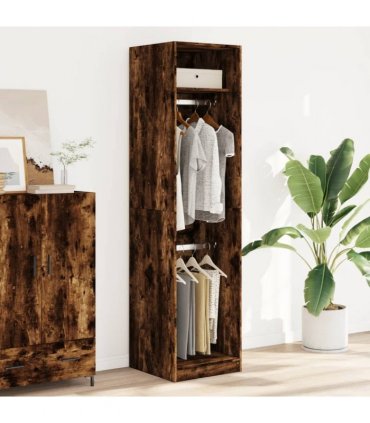 vidaXL Wardrobe Smoked Oak 50x50x200 cm Engineered Wood