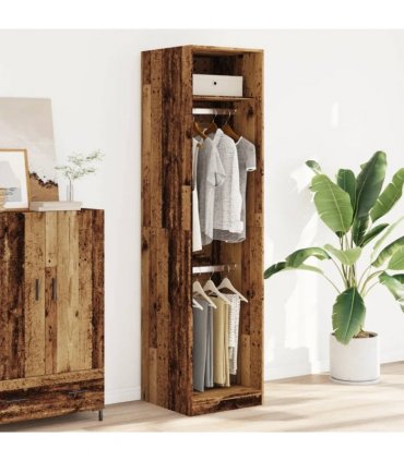 vidaXL Wardrobe Old Wood 50x50x200 cm Engineered Wood