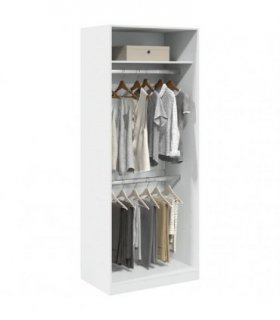 vidaXL Wardrobe White 80x50x200 cm Engineered Wood