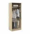 vidaXL Wardrobe Sonoma Oak 80x50x200 cm Engineered Wood