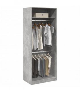 vidaXL Wardrobe Concrete Grey 80x50x200 cm Engineered Wood