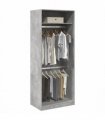 vidaXL Wardrobe Concrete Grey 80x50x200 cm Engineered Wood